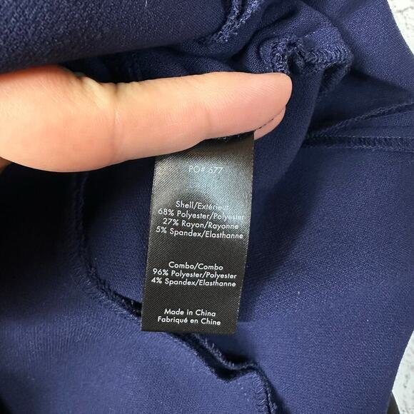 Elizabeth and James Dress Dev Flounce Asymmetric Mini Sleeveless Navy Blue S - Picture 6 of 8